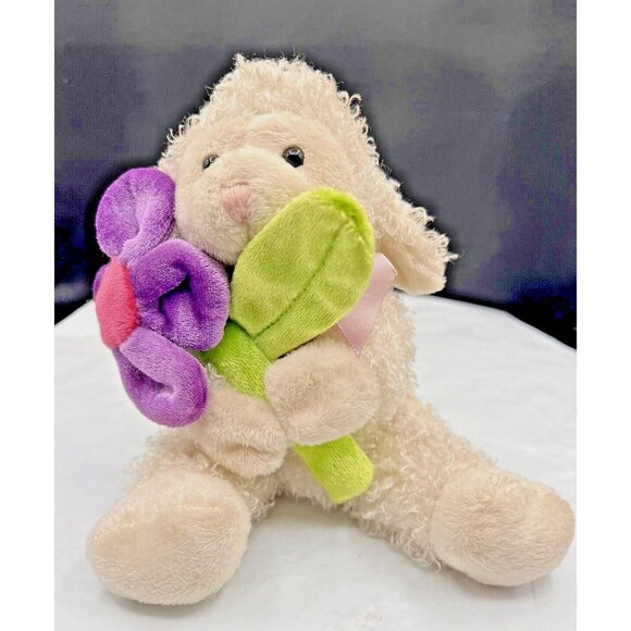 2006 March of Dimes Lamb Sheep Plush Flower Bean Bag for Babies Stuffed - Picture 2 of 7